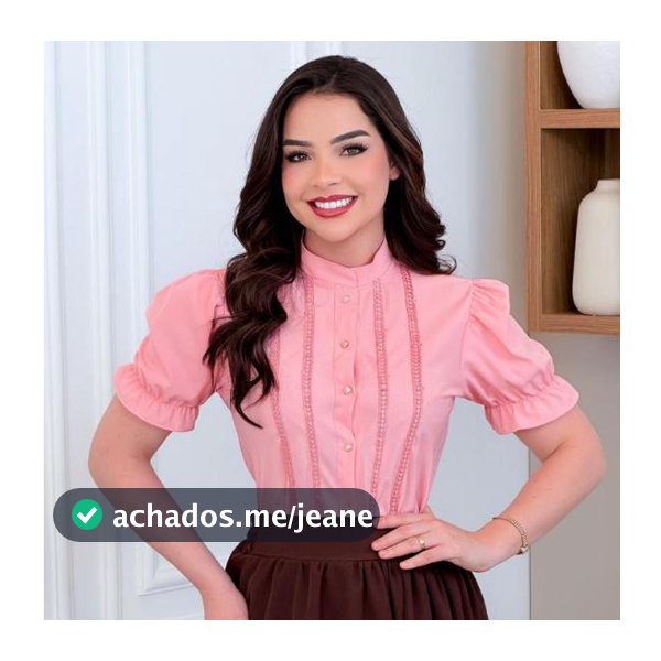 Camisa Feminina Elegante com Renda | Gola Alta | Manga Bufante | Botões| 229