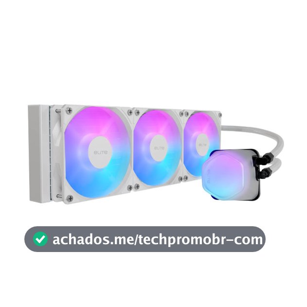 Water Cooler 360mm Cooler Master Elite Liquid Branco ARGB ELW-D36M-A21DA-RW CPU Intel AMD