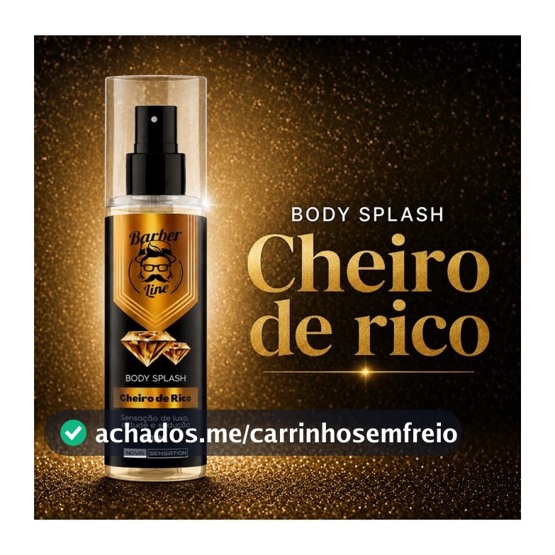 Body Splash Masculino Cheiro De Rico 200 ML Perfume Amadeirado Barber Line