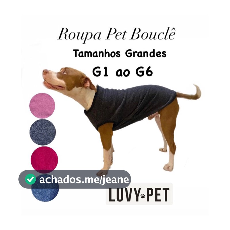 Roupa Pet Cães Porte Grande (Golden, Pitbull, Labrador, Dobermann, Rottweiler, Pastor, etc.)