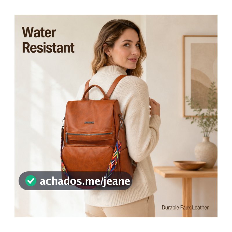 Mochila Bolsa Feminina GRANDE Escolar Trabalho Viagem Couro Sintéticos