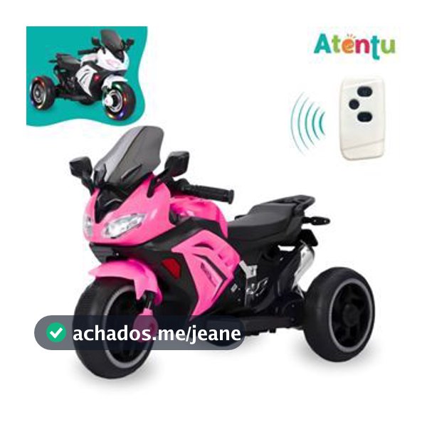 Mini Moto Elétrica Infantil Motinha Triciclo com Luz e Som Bateria 6v Recarregável