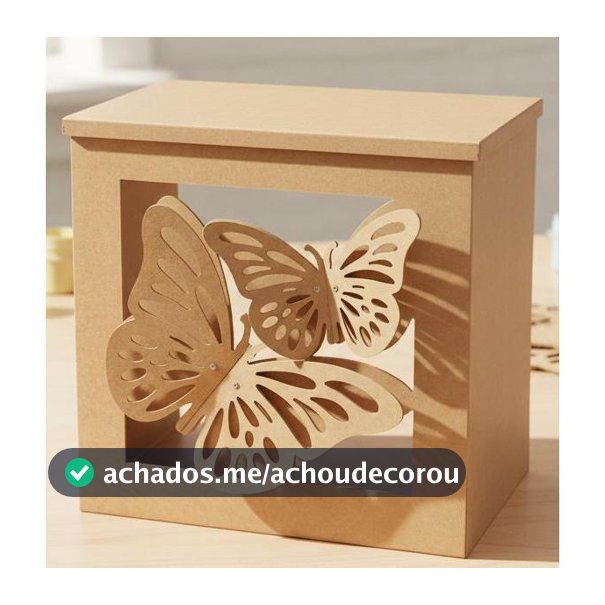 Mesa jardim borboletas para festa em mdf cru