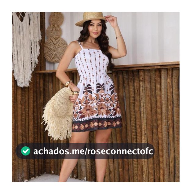 vestido  Curto Feminino  Estampado