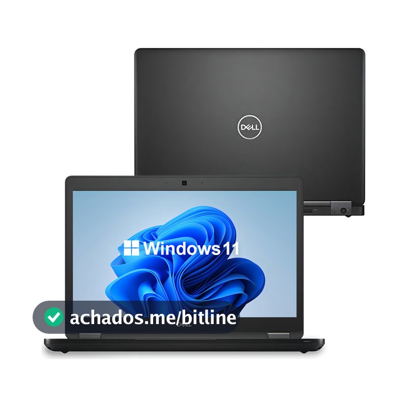 Notebook Core I5 2,6ghz 8gb Ssd M.2 256gb - Dell Latitude Cor Preto - Excelente (Recondicionado)