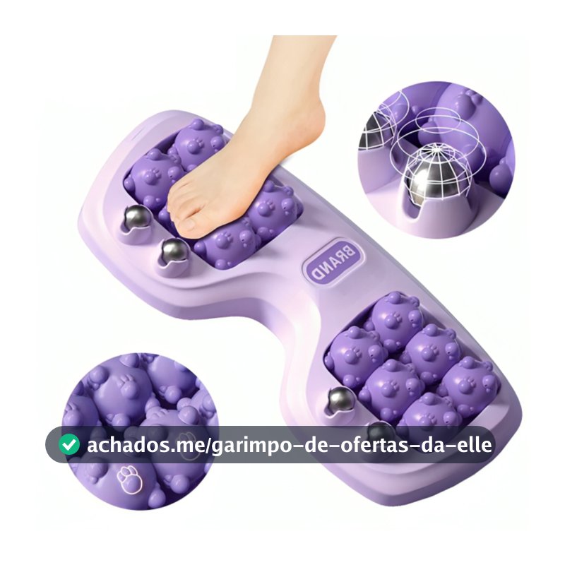 Massageador De Pés Terapia Relaxante Anti-stress Com Rolo Duplo Massagem Pés Alívio De Dor E Relaxamento Profundo