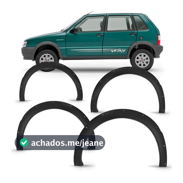 Moldura para-lama vão de roda Uno preto ou cinza