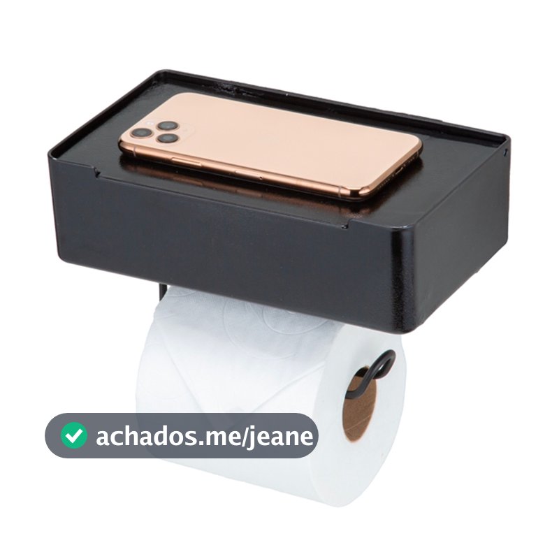 Porta de Papel Higiênico e Lenço Umedecido com Suporte para Celular Arthi