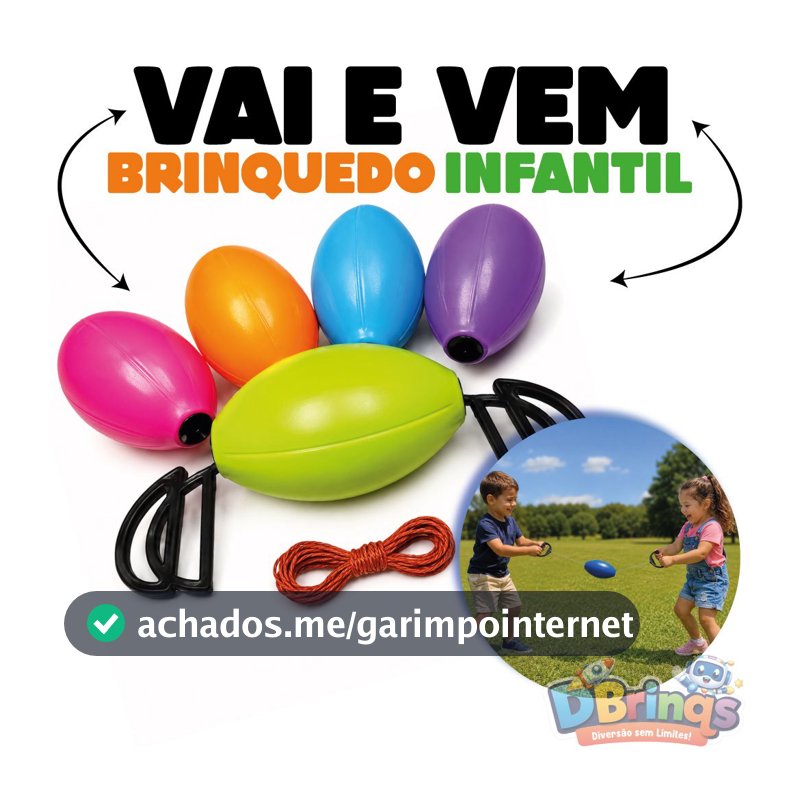 Vai e Vem Grande Brinquedo Divertido e Educativo Para Crianças Diversas Cores Menino Menina