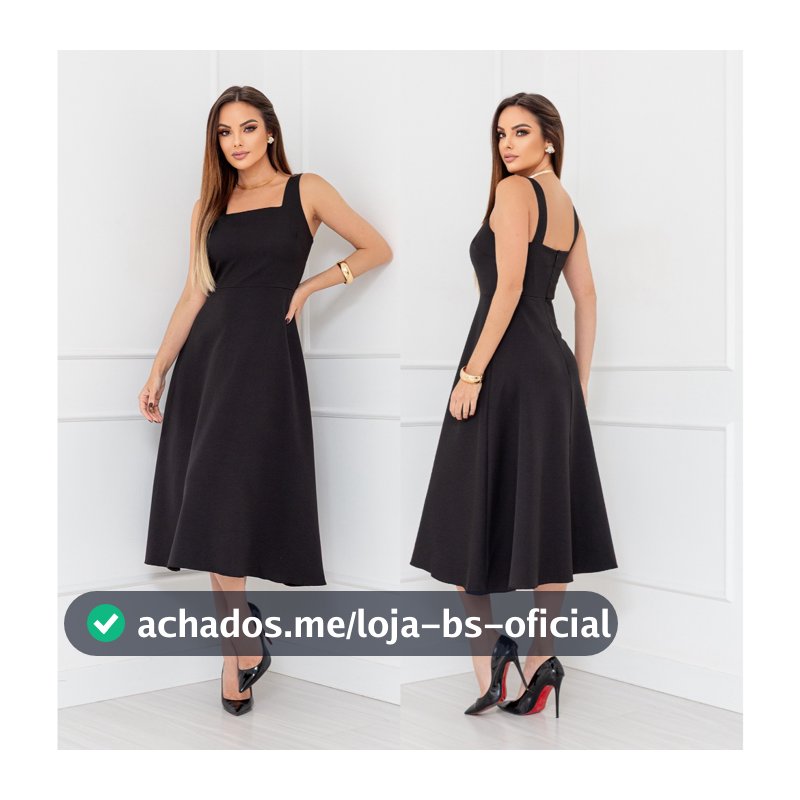 YAN FASHION: Vestido Longo Premium para Eventos - Alça Larga Confortável & Decote Quadrado Sofisticado