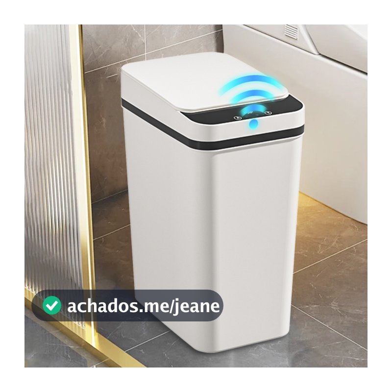 Lixeira Com Sensor Automática Inteligente 12L Cesto Lixo Toque Abertura Fácil Banheiro Escritório Quarto
