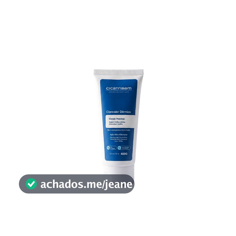 Clareador de Manchas para Virilha, Axilas e Melasma 60g - Creme Clareador - Cicatribem