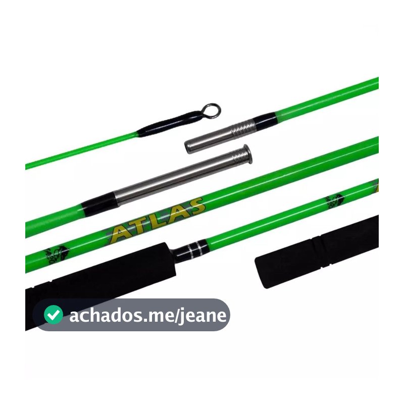 Vara de Pesca Resistente Fibra Vidro Atlas Tacom 2,70m Tilapia Traira