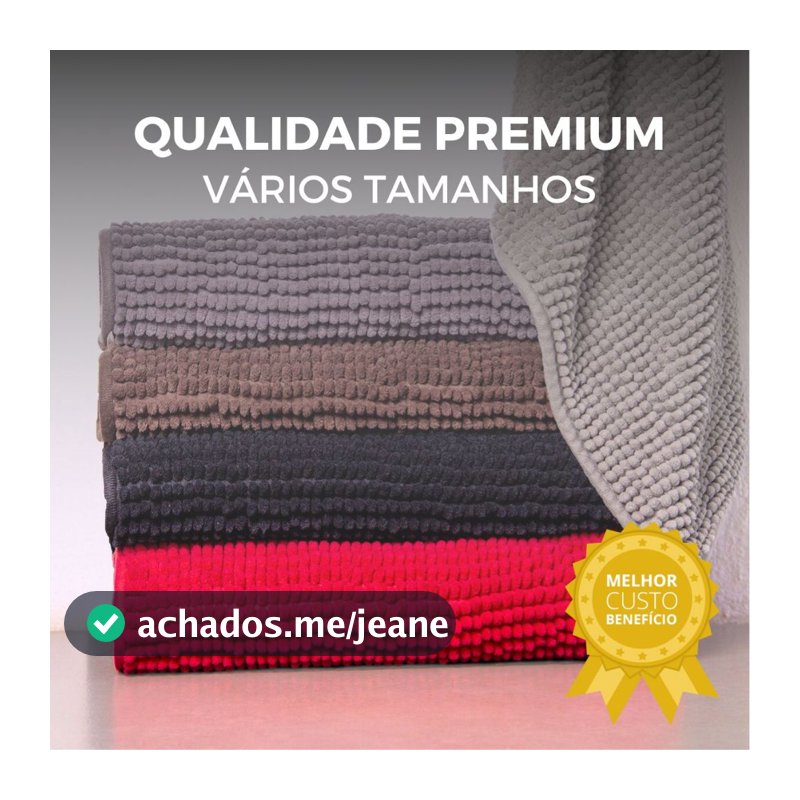 Tapete Banheiro Microfibra Grande Antiderrapante Bolinha Macarrão Várias Cores e Tamanhos