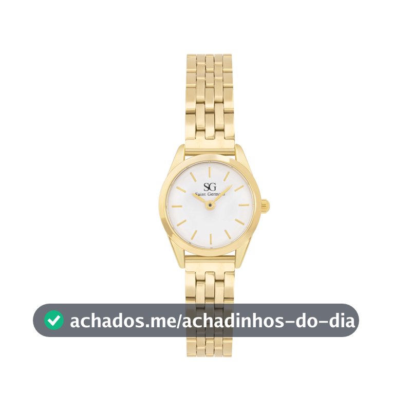 Relógio Feminino Dourado - Mini Belle Gold 24mm