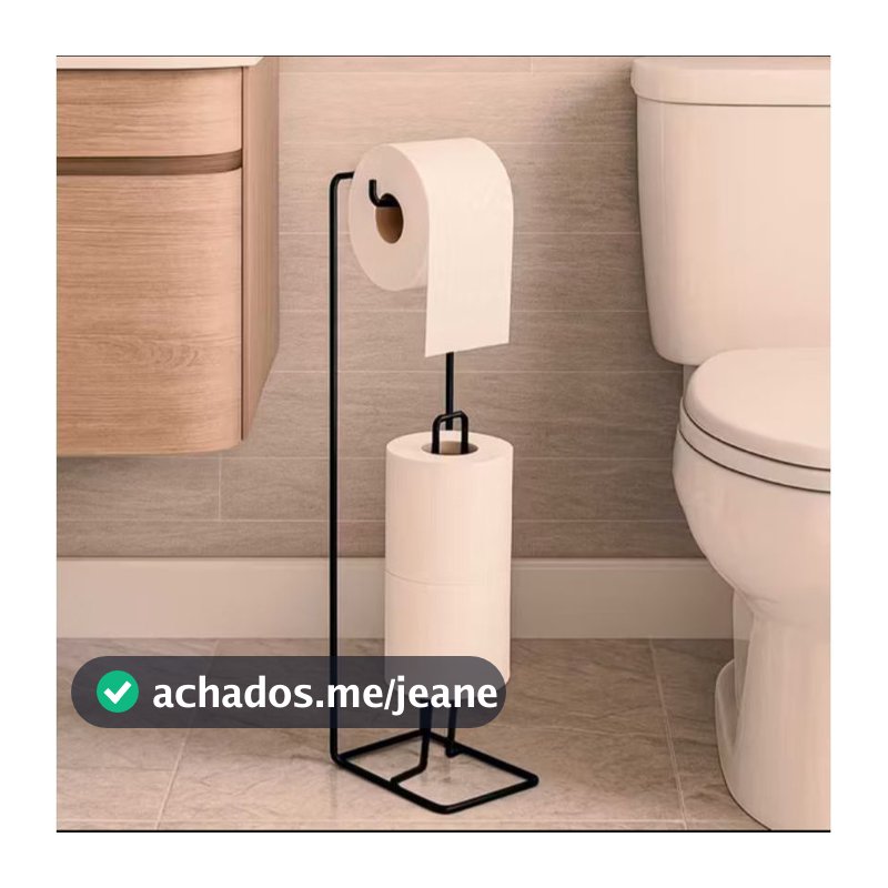 Suporte Porta  Papel Higiênico Aramado Chão  suporta Ate 3 Rolos Qualidade E Utilidade