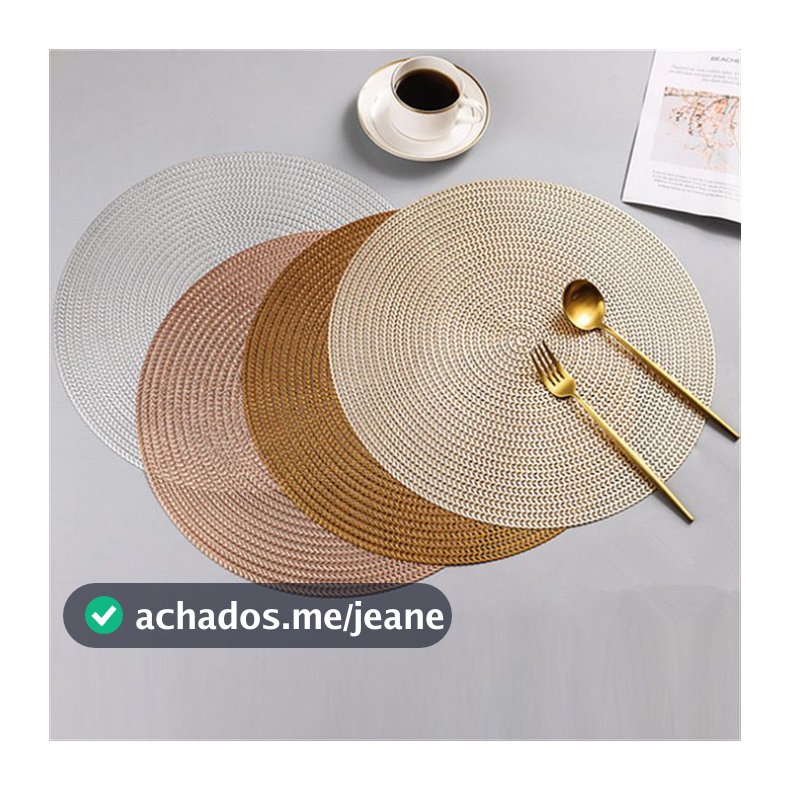 Mesa Posta Redondo Design Elegante Impermeável Jogo Americano