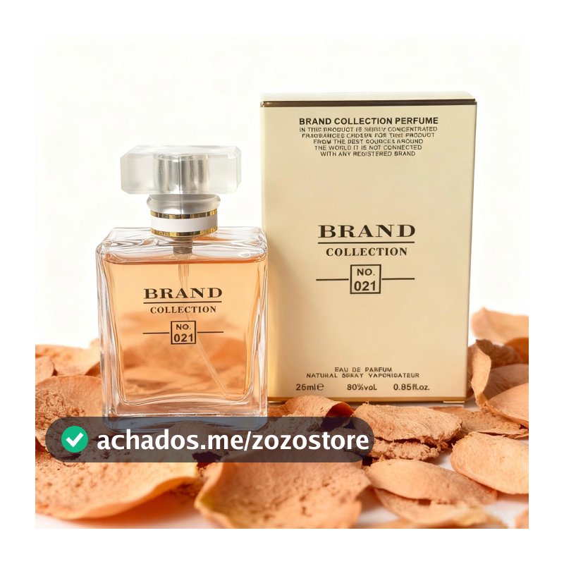 Brand Collection N°021 - Perfume Feminino de 25ml perfume pequeno para bolsa