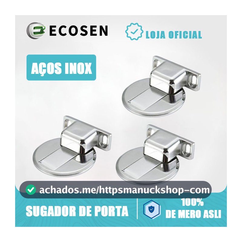 KIT 3/4/5/6  Prendedor Porta Magnético Redondo Ultra Fino Aço 304 Inoxidável Prateado