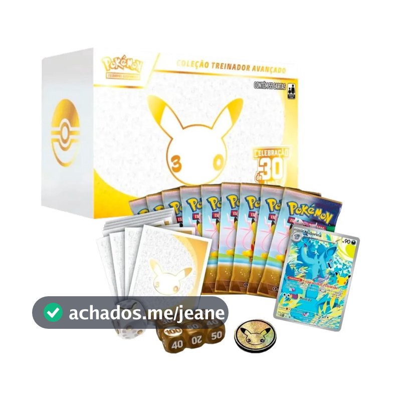 Etb Box Treinador Avançado Celebrações 30 Anos Pokémon Tcg