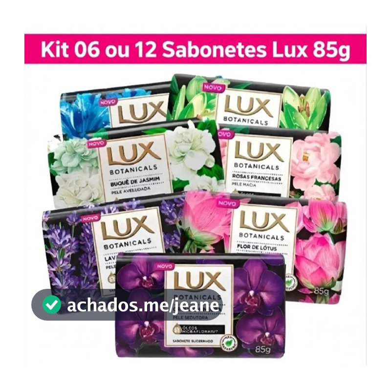 Kit 06/12/24 Unidades Sabonete Lux 85g Fragrâncias
