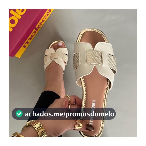 Sandália Feminina Rasteirinha Moleca Original Promoção