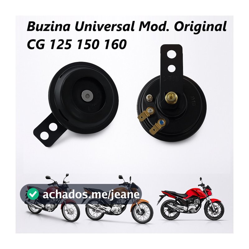 Buzina Universal Modelo Original Honda CG Titan Fan 125 150 160 Yamaha YBR Factor Suzuki Yes DK