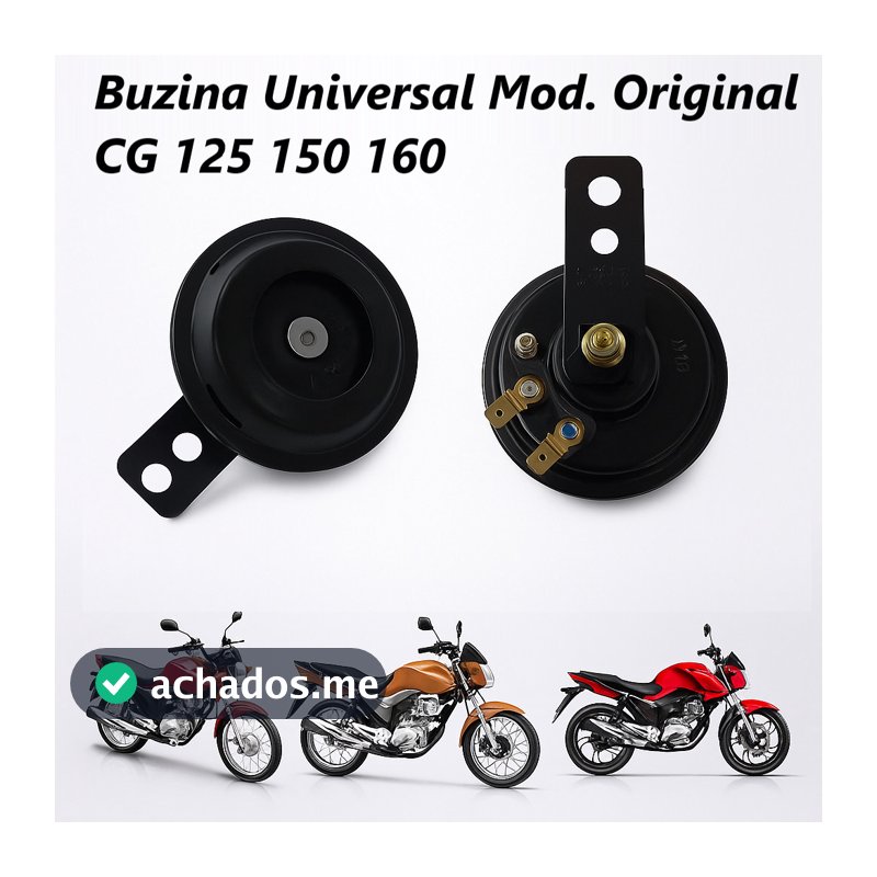Buzina Universal Modelo Original Honda CG Titan Fan 125 150 160 Yamaha YBR Factor Suzuki Yes DK