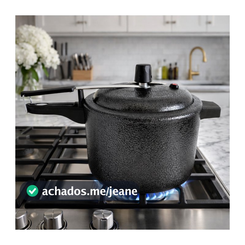 Panela Pressão 4,5 Litros Alumínio Reforçado Craqueada Cozimento Rápido Cozinha Craquelada