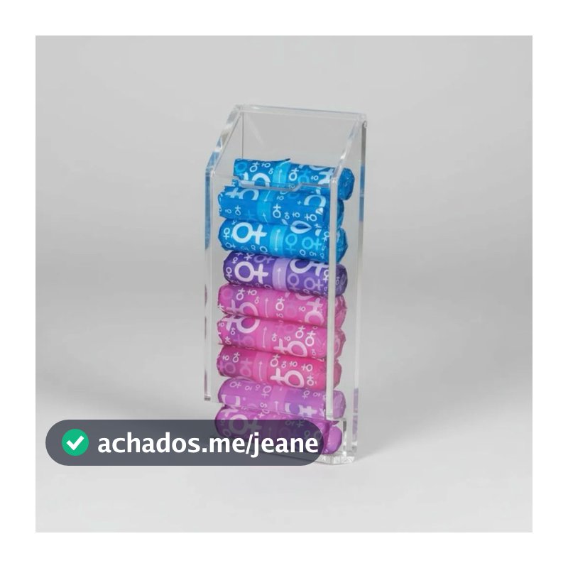 Porta Absorvente Interno Acrílico | Organizador de Absorventes Femininos Banheiro | Suporte Intimus Transparente