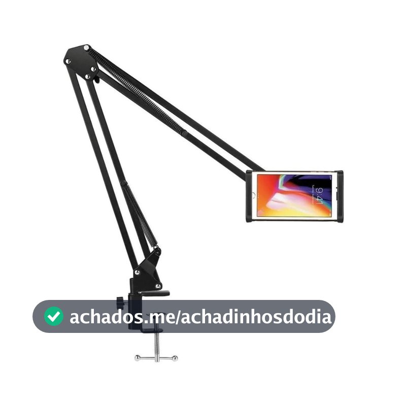Braço Suporte Pedestal Mesa Microfone Tablet Celular Grande