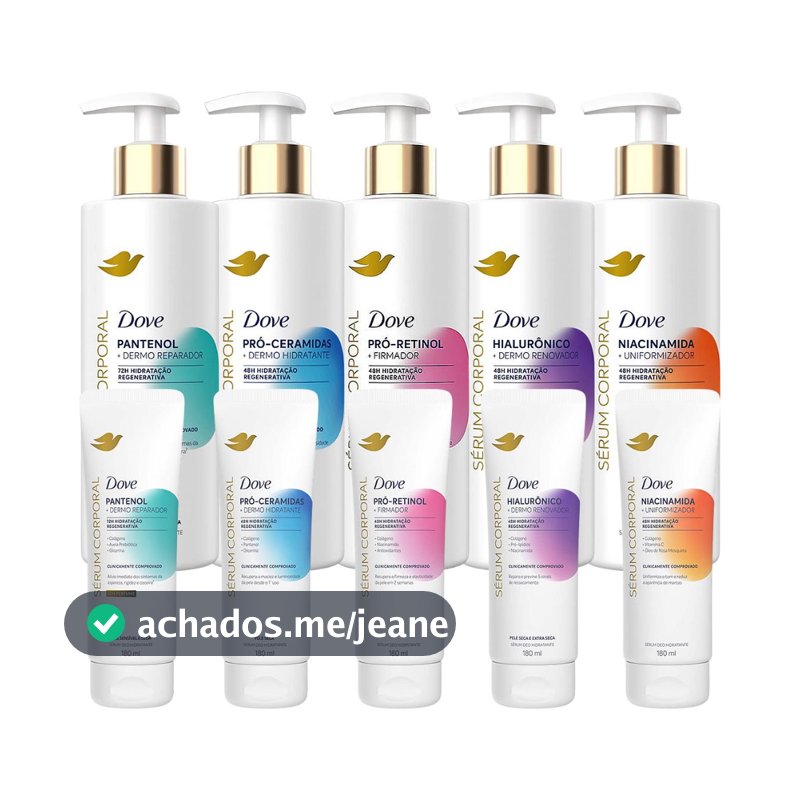 Dove Sérum Corporal – Pantenol, Pró - Ceramidas, Pró – Retinol,  Hialurônico e Niacinamida