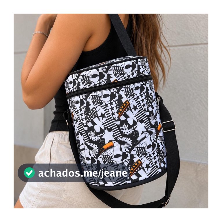 Cooler bolsa térmica Estampada colorida alca transversal lançamento verão