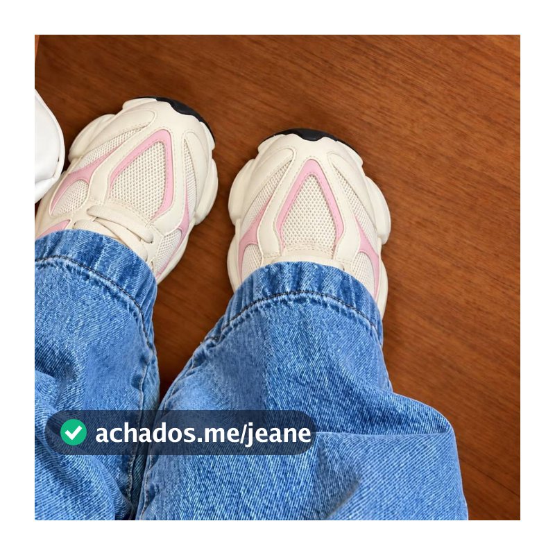 Tênis Casual Unissex Creme Rosa Moderno Confortável para o Dia a Dia