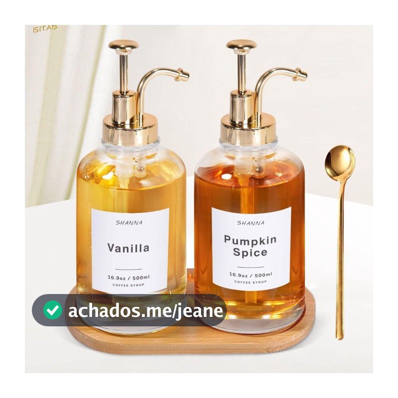 Garrafa De Xarope ISITAB , Dispensador Portátil De Café De Vidro Transparente De 16 Onças , Distribuição Precisa