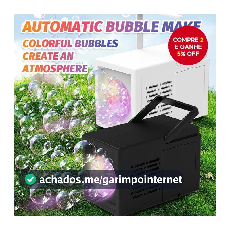 Máquina de bolhas, impulsionador de atmosfera de festa em palco, brinquedo interativo ao ar livre para crianças.