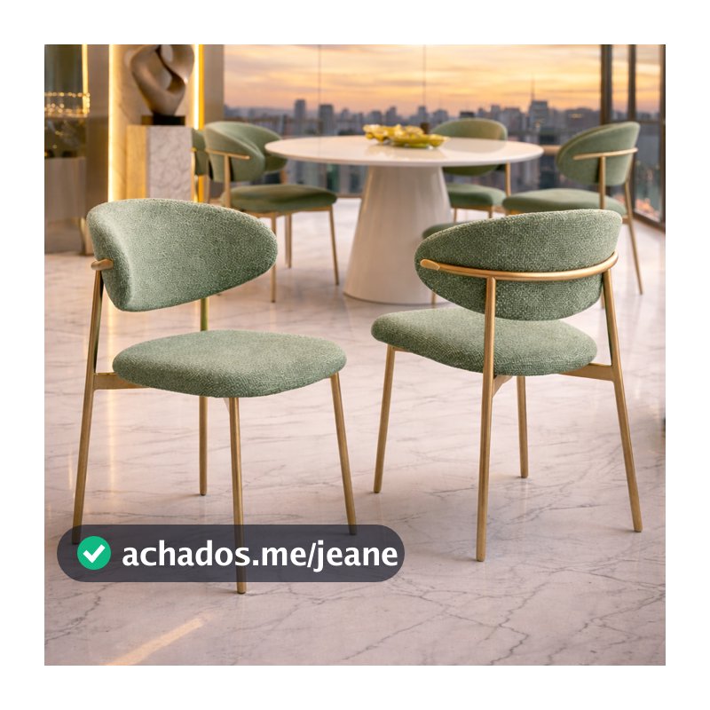 Cadeira Elegante Moderna Orgânica em Linho Premium Luxo Confortável Resistente Sala de Jantar Cozinha