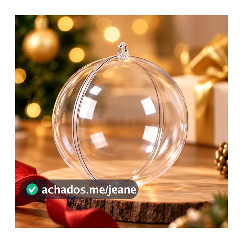 Esfera Transparente Acrílica Lembrancinha Natal Festa Aniversário Artesanato Bolinha Decoração Foto