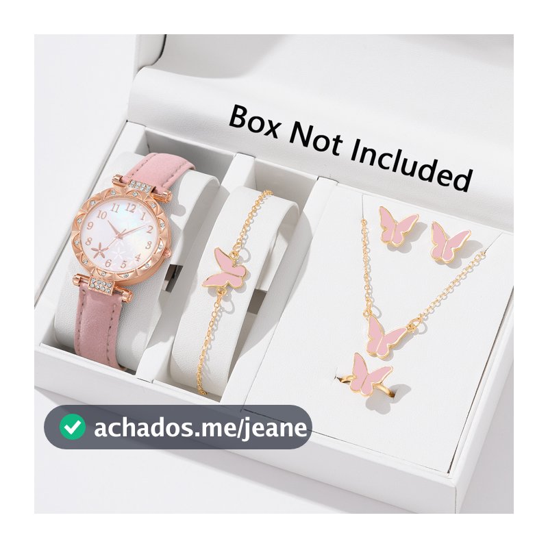 Conjunto De Relógio Feminino De Quartzo Para Presente Elegante | Vários Estilos Elegantes A Mulher Moderna