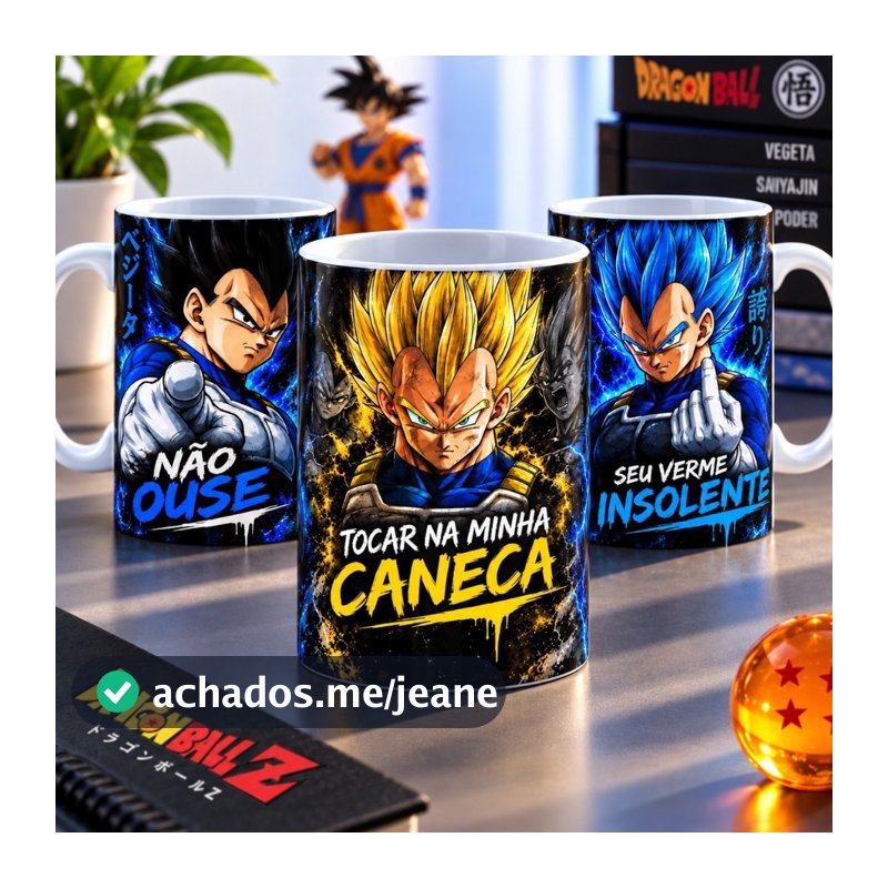 Caneca Vegeta Dragon Ball Nao Ouse Tocar Na Minha Caneca Tendência Top