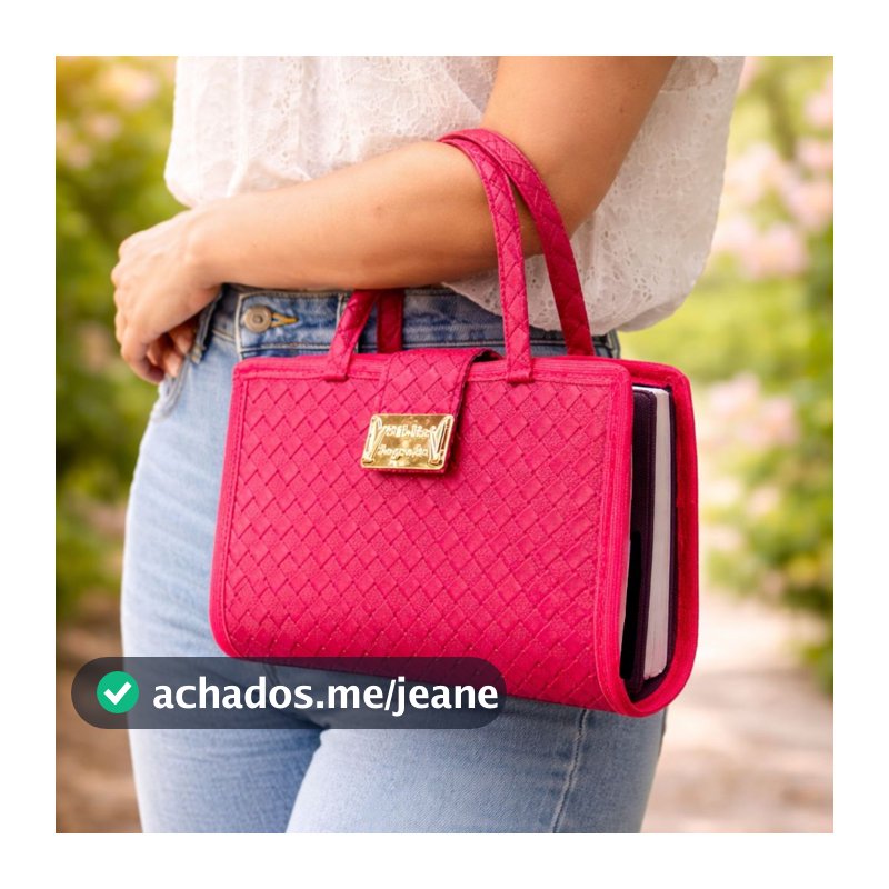 Capa para Bíblia Sagrada Média modelo bolsa com alça feminina - N° 11