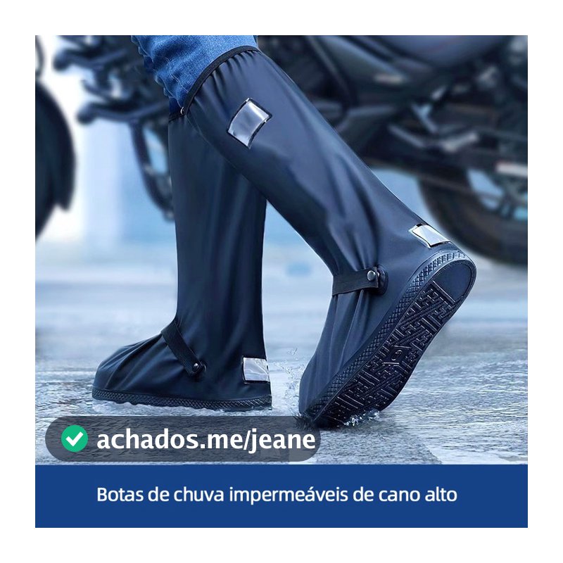 Polaina Impermeavel Bota Galocha Protetor Calcado Capa de Chuva Motoqueiro