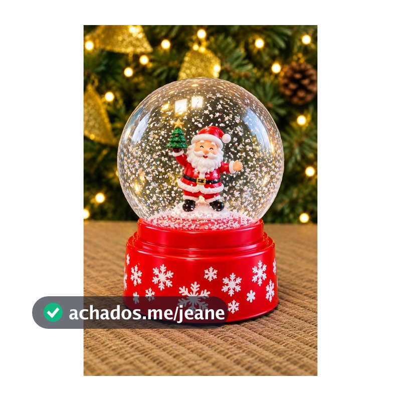 Globo de neve natal lanterna decoração natalina papai noel caixinha de música enfeite Led