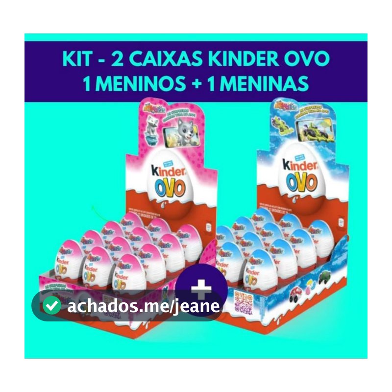 chocolate Kinder ovo Ferrero menino & menina.( cx com 12 cd)