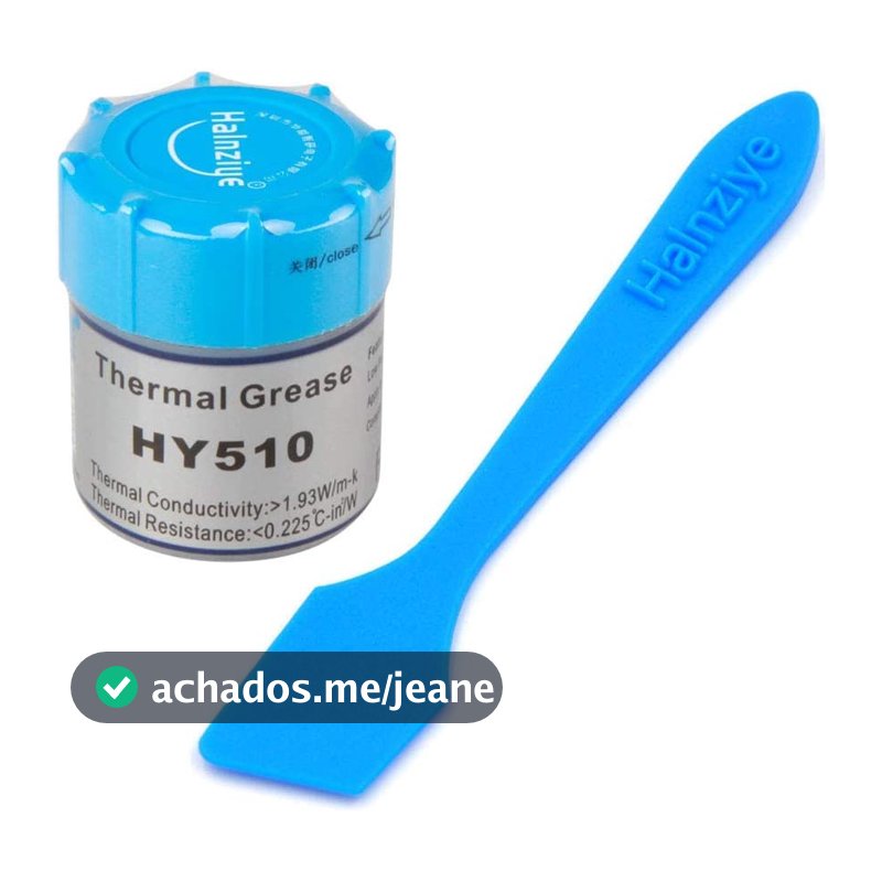 Pasta Térmica Prata Alta Performance HY510 Original Halnziye com Pazinha Espátula para Aplicação