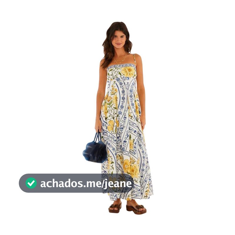 Vestido Farm Rio Longo Estampado Boho Do Amor