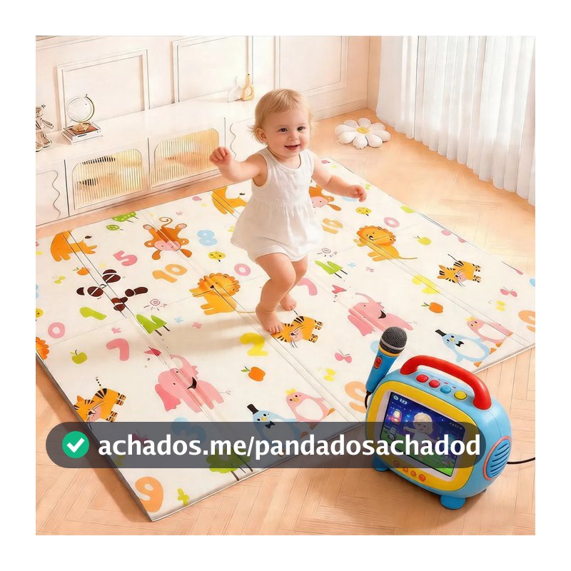 Tapete Tatame Dobrável Infantil 120x180cmx6mm Dupla Face Bebê tapete de atividades emborrachado