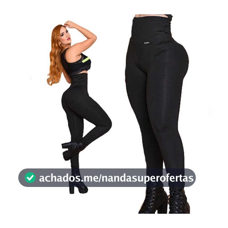 Calça legging modeladora zero Transparência fitness moda feminina disfarça celulite empina bumbum atividade fisica