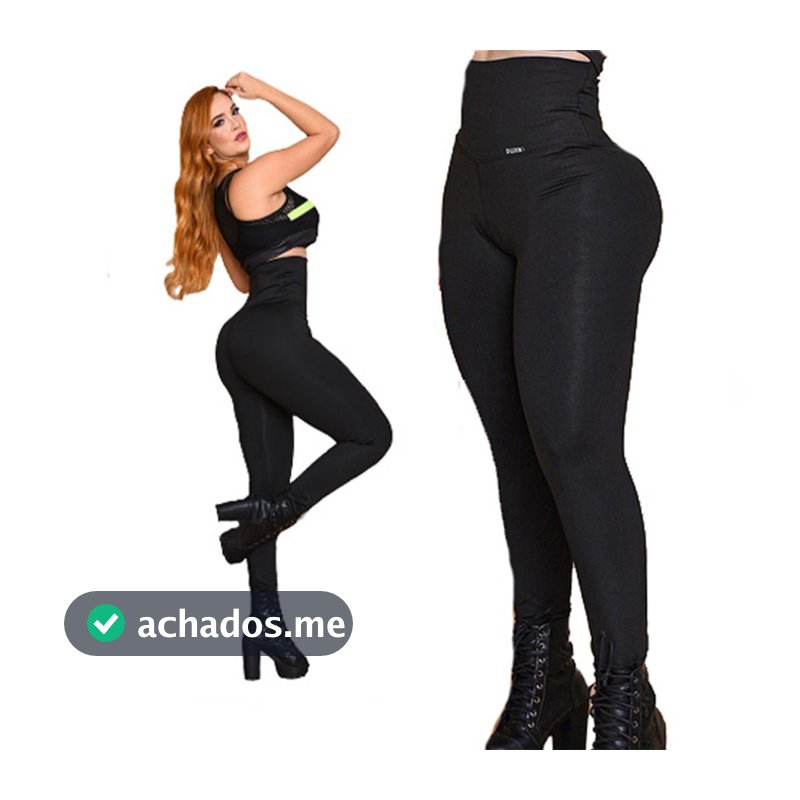 Calça legging modeladora zero Transparência fitness moda feminina disfarça celulite empina bumbum atividade fisica