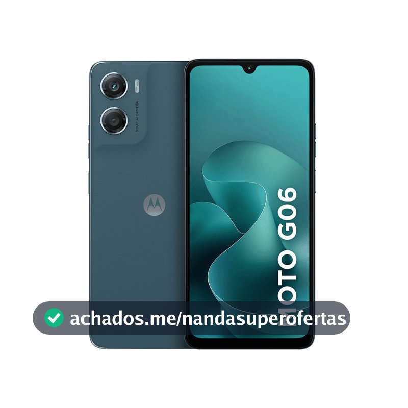 Smartphone Motorola Moto g06 - 128GB 4GB RAM + 8GB Ram Boost, e Camera 50MP com AI Bateria de 5200 mAh Tela 6.9"